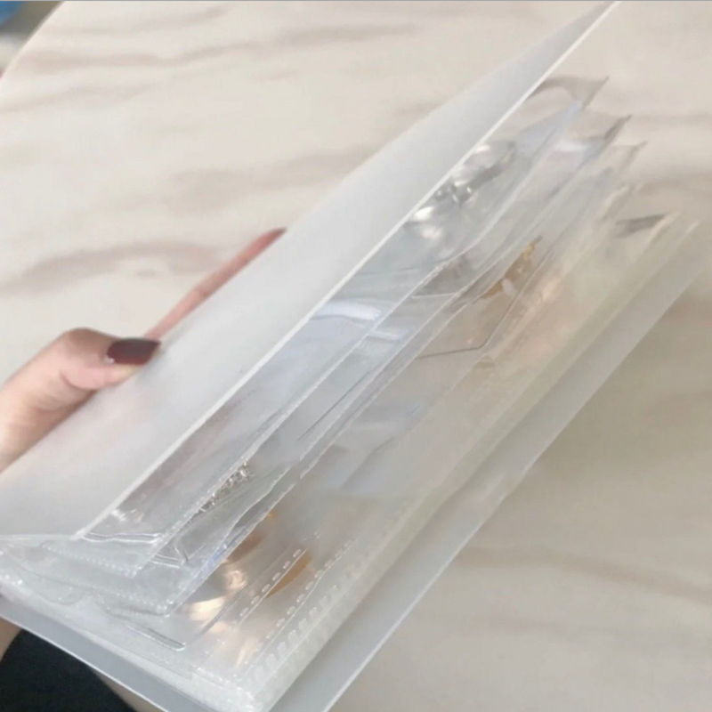 Transparentes Schmuck-Aufbewahrungsbuch-Set