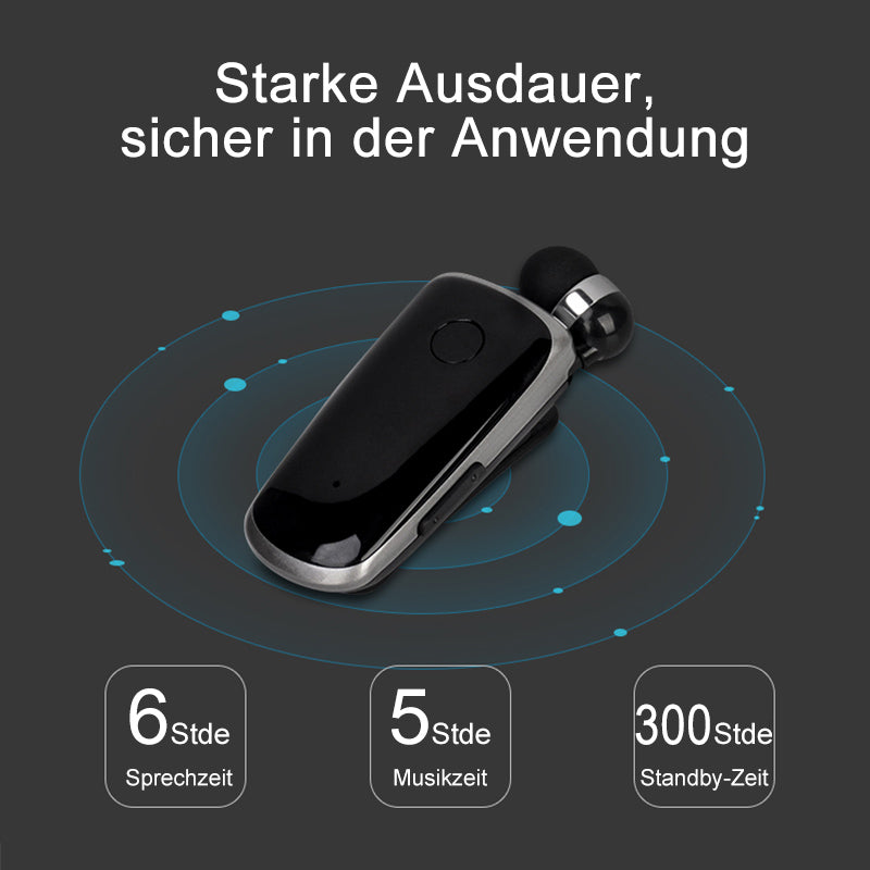 Kabelloses Bluetooth-Headset zum Anklemmen