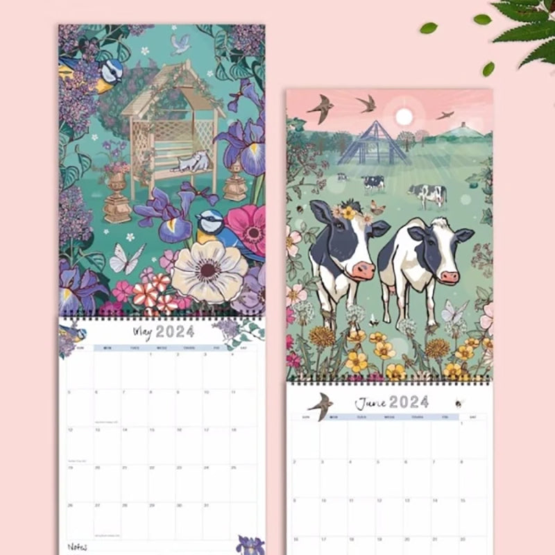 2024 Natur und Tierwelt Kunst Wandkalender