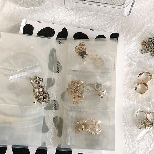 Transparentes Schmuck-Aufbewahrungsbuch-Set