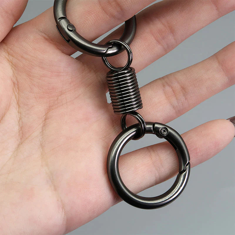 Nordischer Retro-Frühlings-Doppelring-Schlüsselanhänger