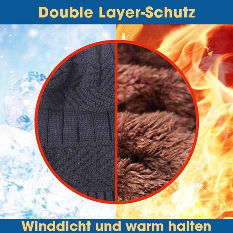 Engeliebe Warme Strickmütze mit Schal ( Erwachsene und Kinder )