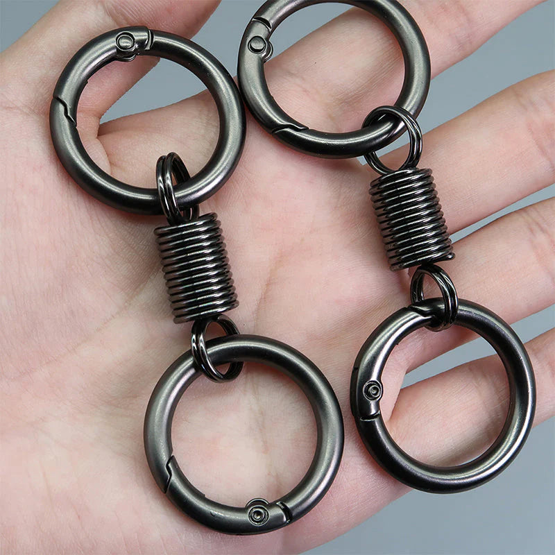 Nordischer Retro-Frühlings-Doppelring-Schlüsselanhänger