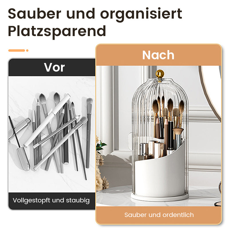 Um 360° drehbare Make-up-Pinsel-Organizer-Box