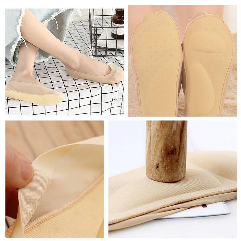 Invisible 3D Fußmassage gepolsterte Socken