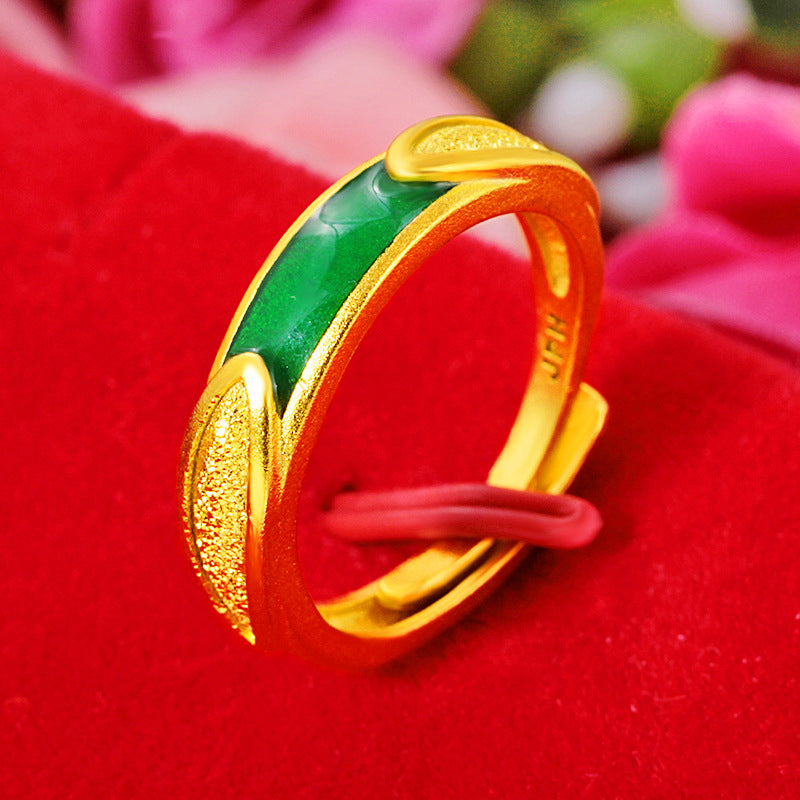 Mode Gold Emaille Ring