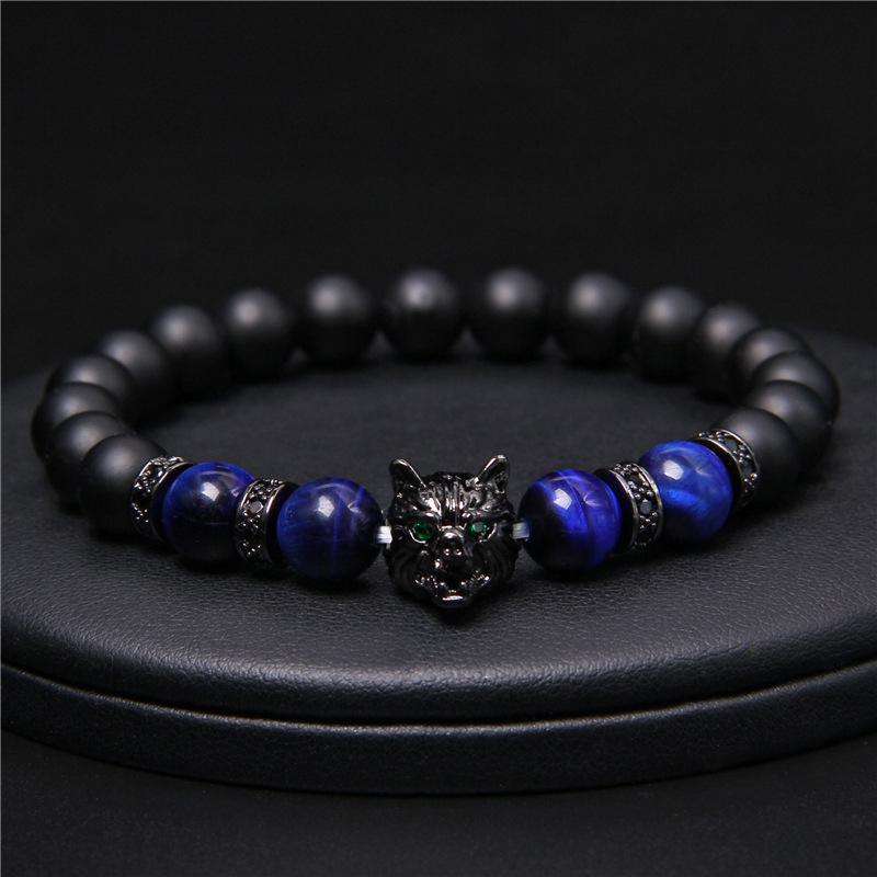 Wolfskopf Tigerauge Armband