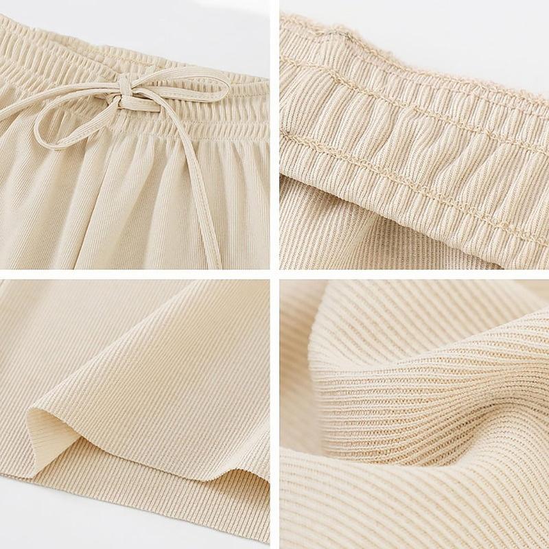 Damenhose mit hoher Taille Ice Silk Wide Leg