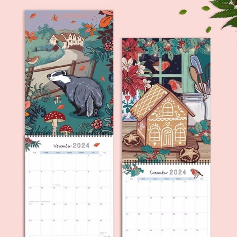 2024 Natur und Tierwelt Kunst Wandkalender