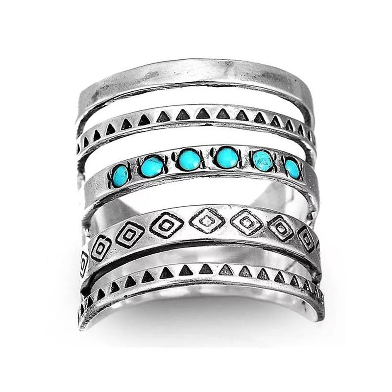 Vintage-Stil Türkis Ring