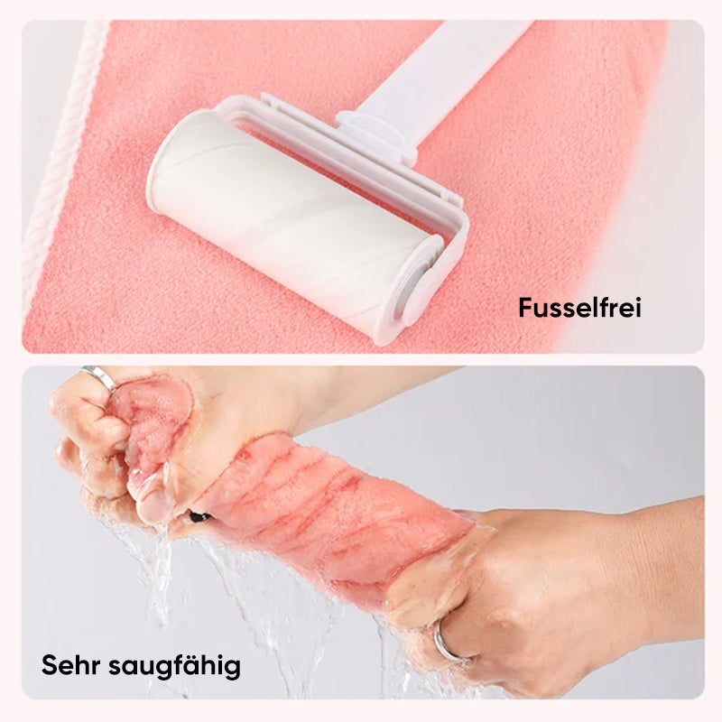 Doppellagige, schnell trocknende Haarkappe aus Korallensamt