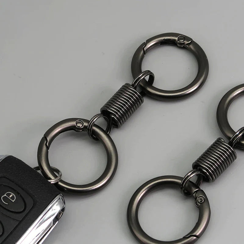 Nordischer Retro-Frühlings-Doppelring-Schlüsselanhänger