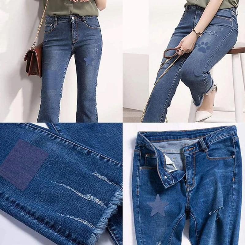 Jeans-Wiedergeburt-Flicken