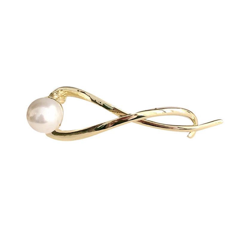 Elegante und einfache Perlenhaarspange