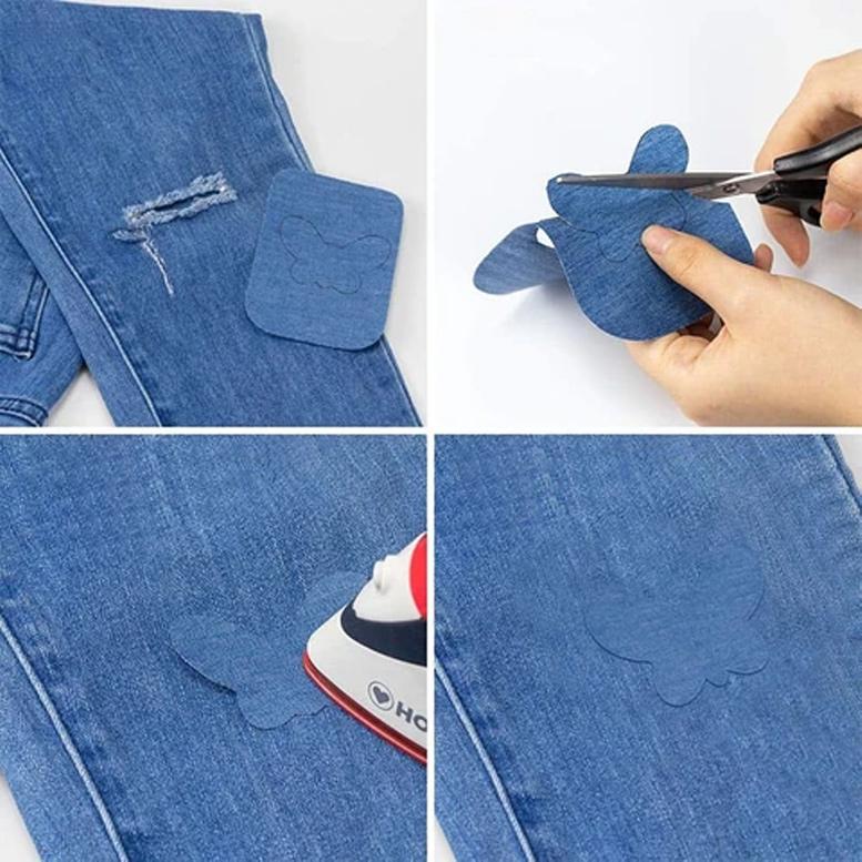 Jeans-Wiedergeburt-Flicken