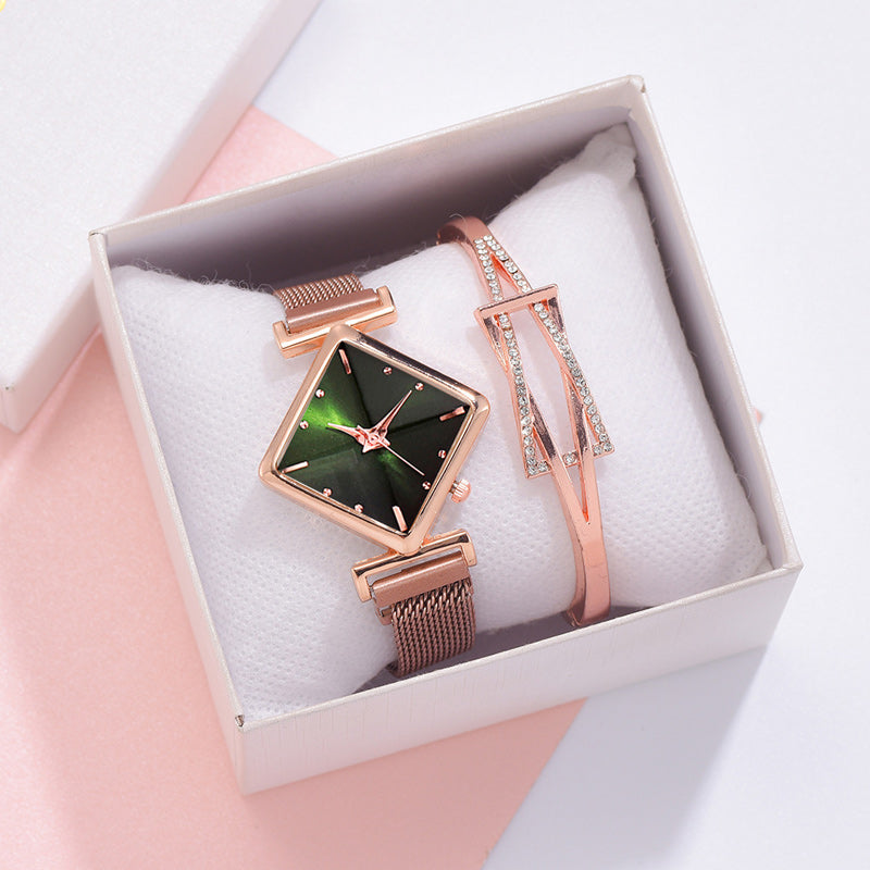 Diamant Uhr & Armband Set