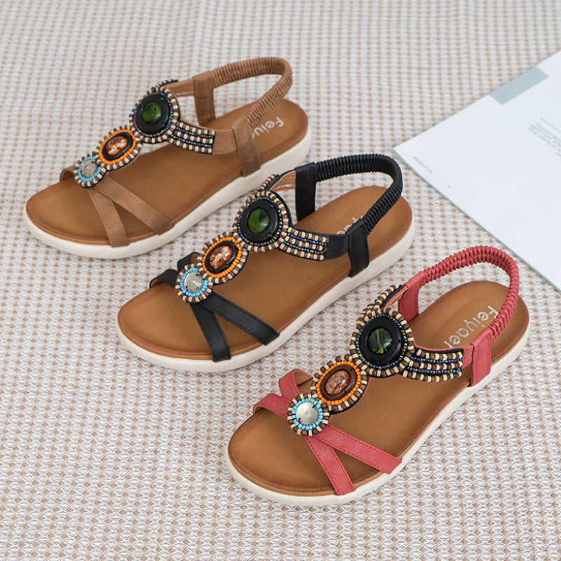 Damen böhmische rutschfeste Sandalen