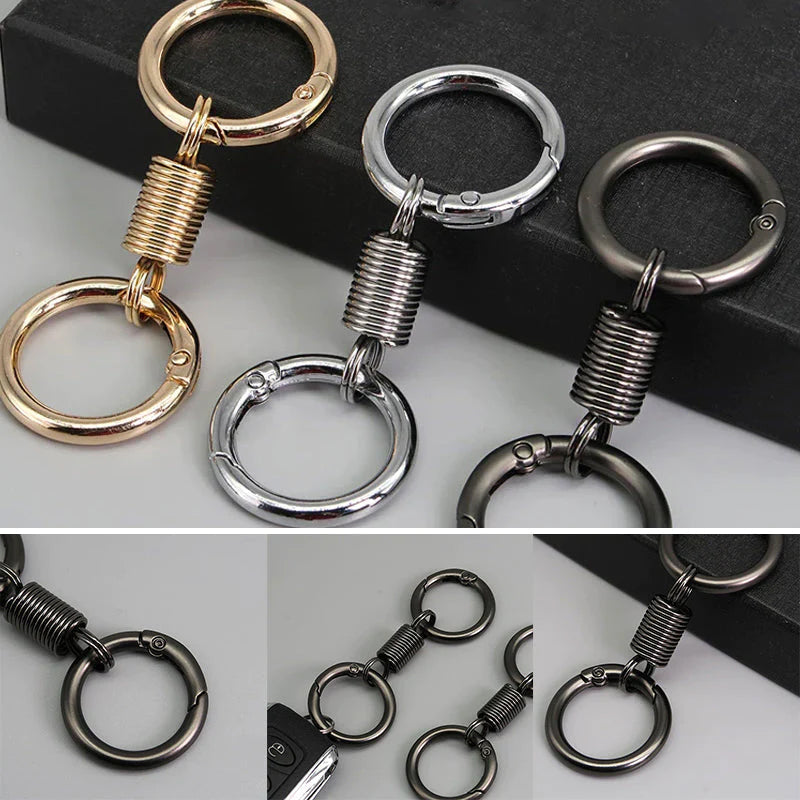 Nordischer Retro-Frühlings-Doppelring-Schlüsselanhänger