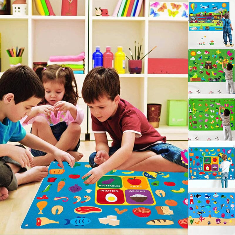 Kinderlehrtafel aus Filz