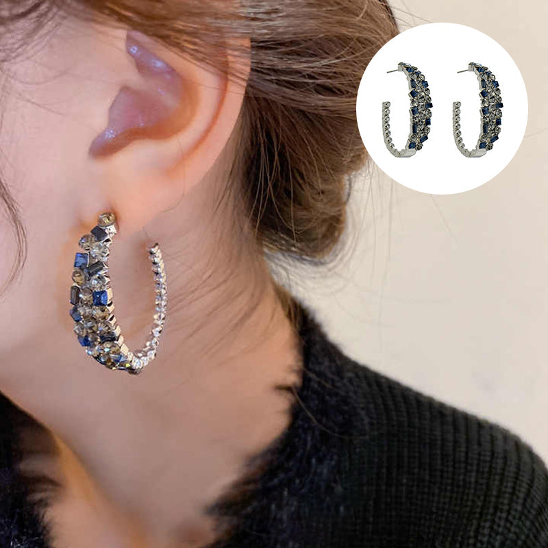 Diamant C-Form Ohrringe