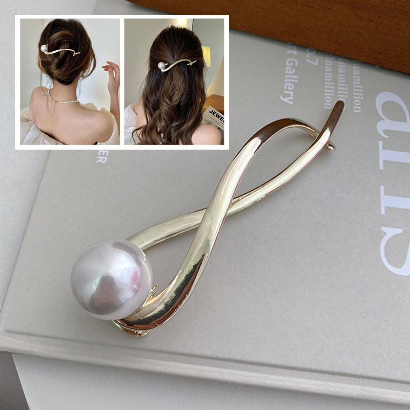 Elegante und einfache Perlenhaarspange
