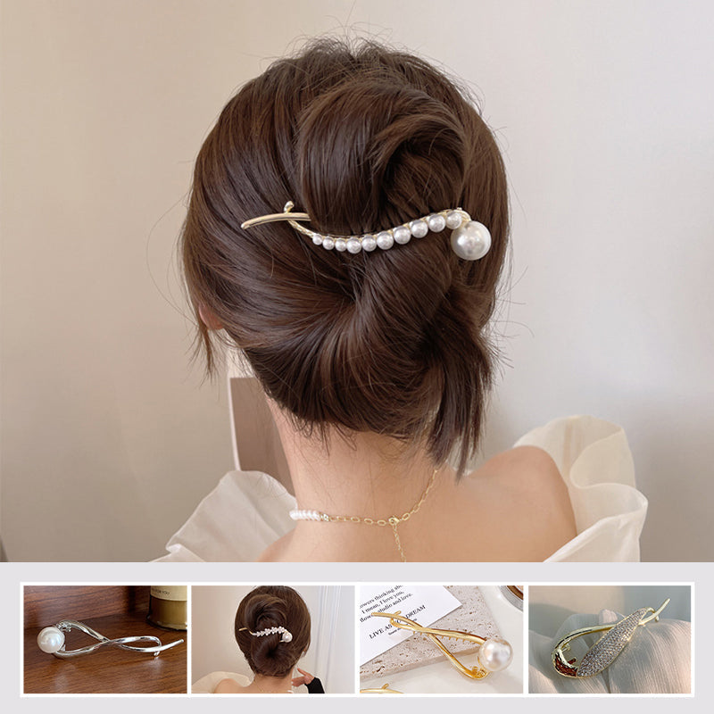 Elegante und einfache Perlenhaarspange