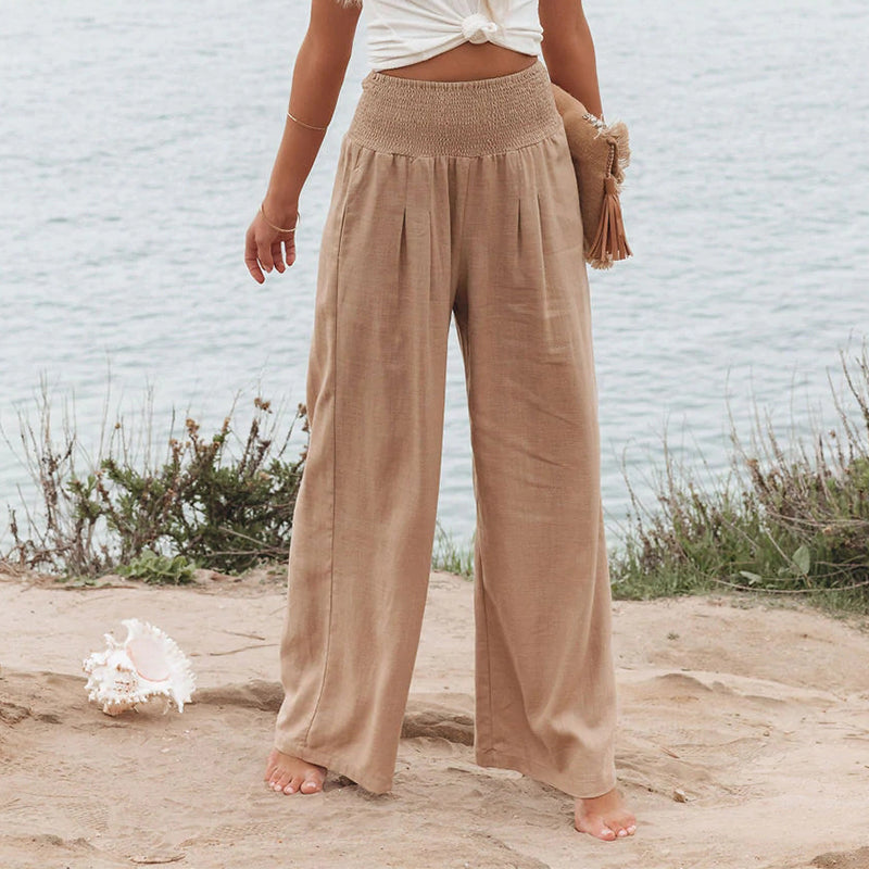 Lässige Strandhose Aus Leinenmischung