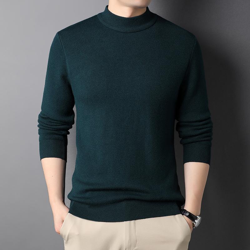 Herren Fleece Halber Rollkragenpullover