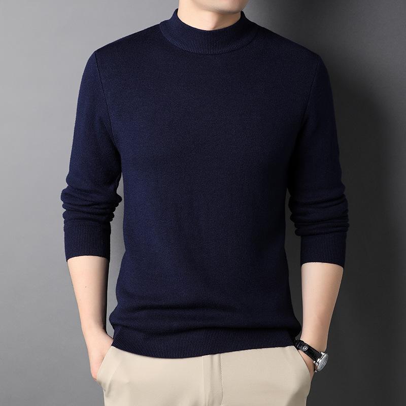 Herren Fleece Halber Rollkragenpullover