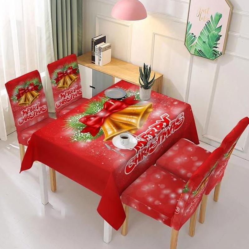 Dekoration Weihnachten Tischdecke Stuhlbezug