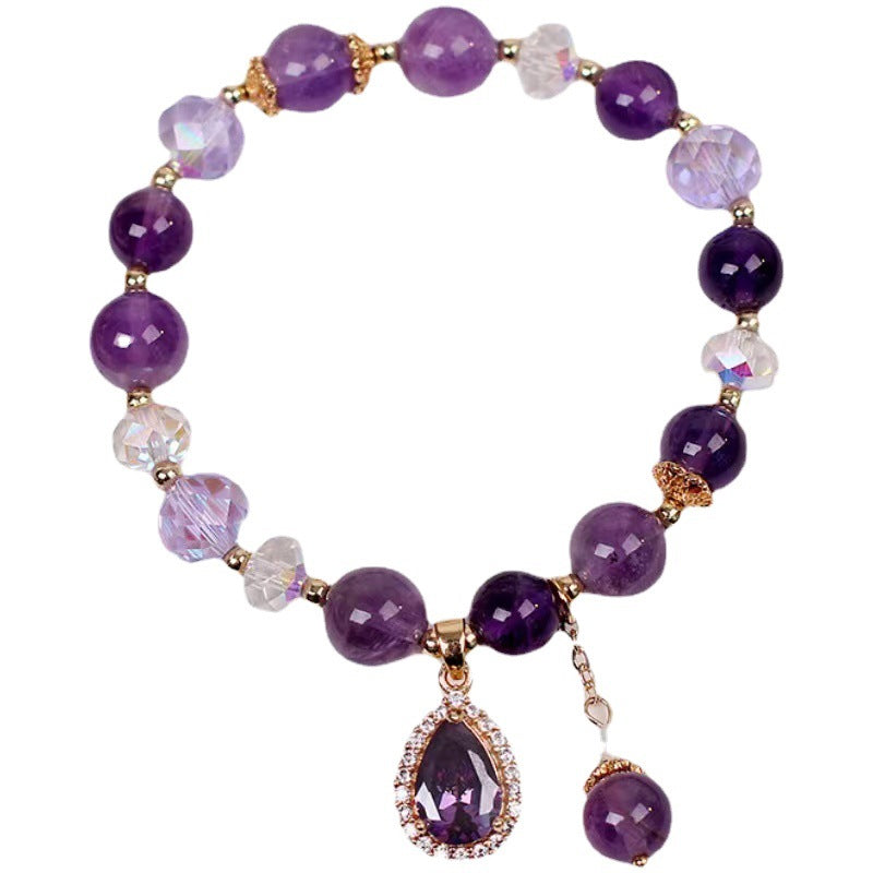 Natürliches Amethyst Wassertropfen Armband