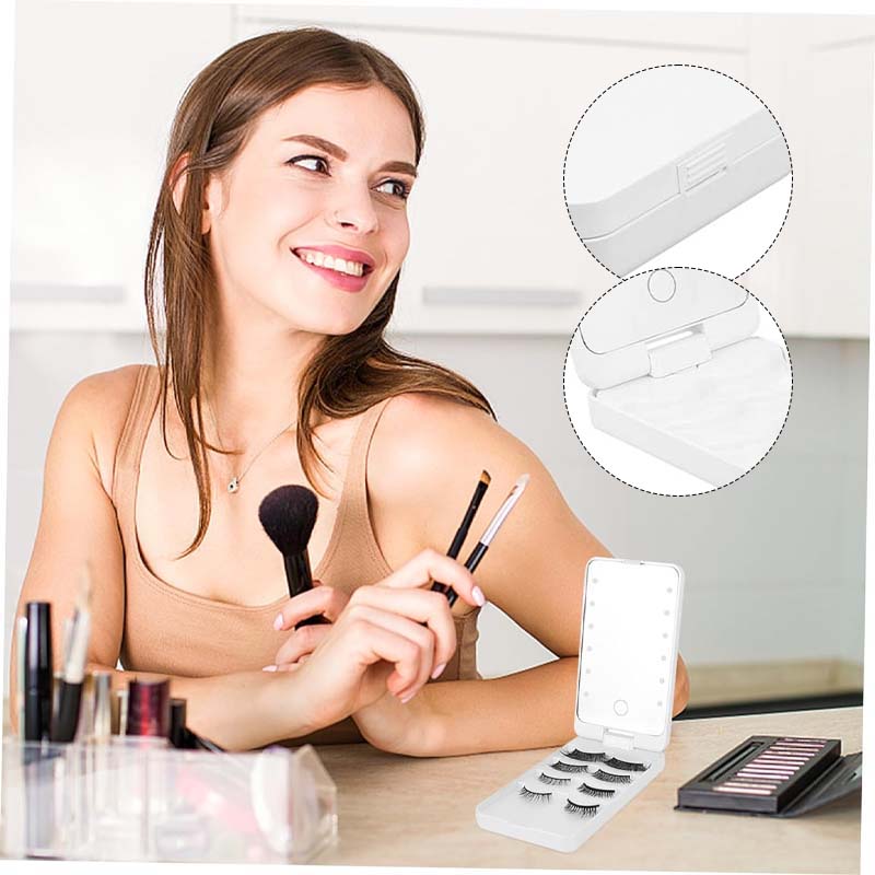Reise-Make-up-Pinsel-Set mit LED-Licht