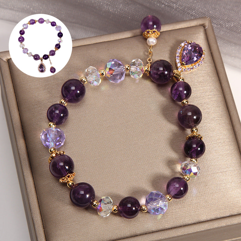 Natürliches Amethyst Wassertropfen Armband