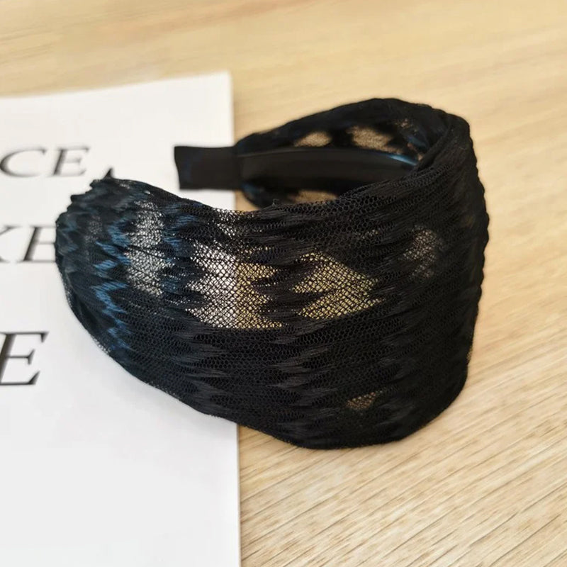Breitkrempiges Spitzennetz Stirnband